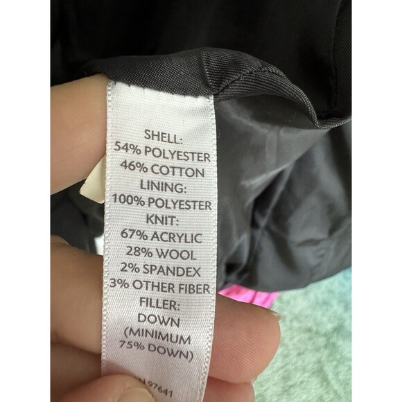 J.Jill Women’s Down Medium Petite Black Puffer Winter Coat polyester - Picture 5 of 12